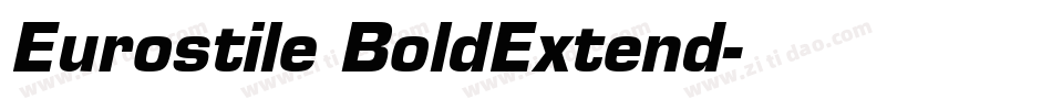 Eurostile BoldExtend字体转换